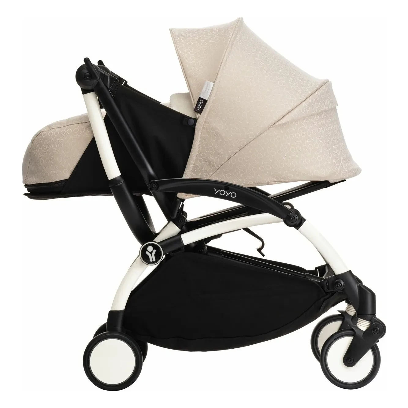 Stokke® - YOYO³ Bonpoint 0+ Infant Stroller with White Frame | Beige