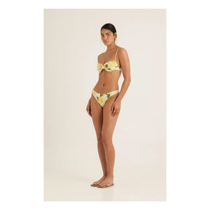 Peony - Ruched Holiday Balcony Bikini Top | Yellow