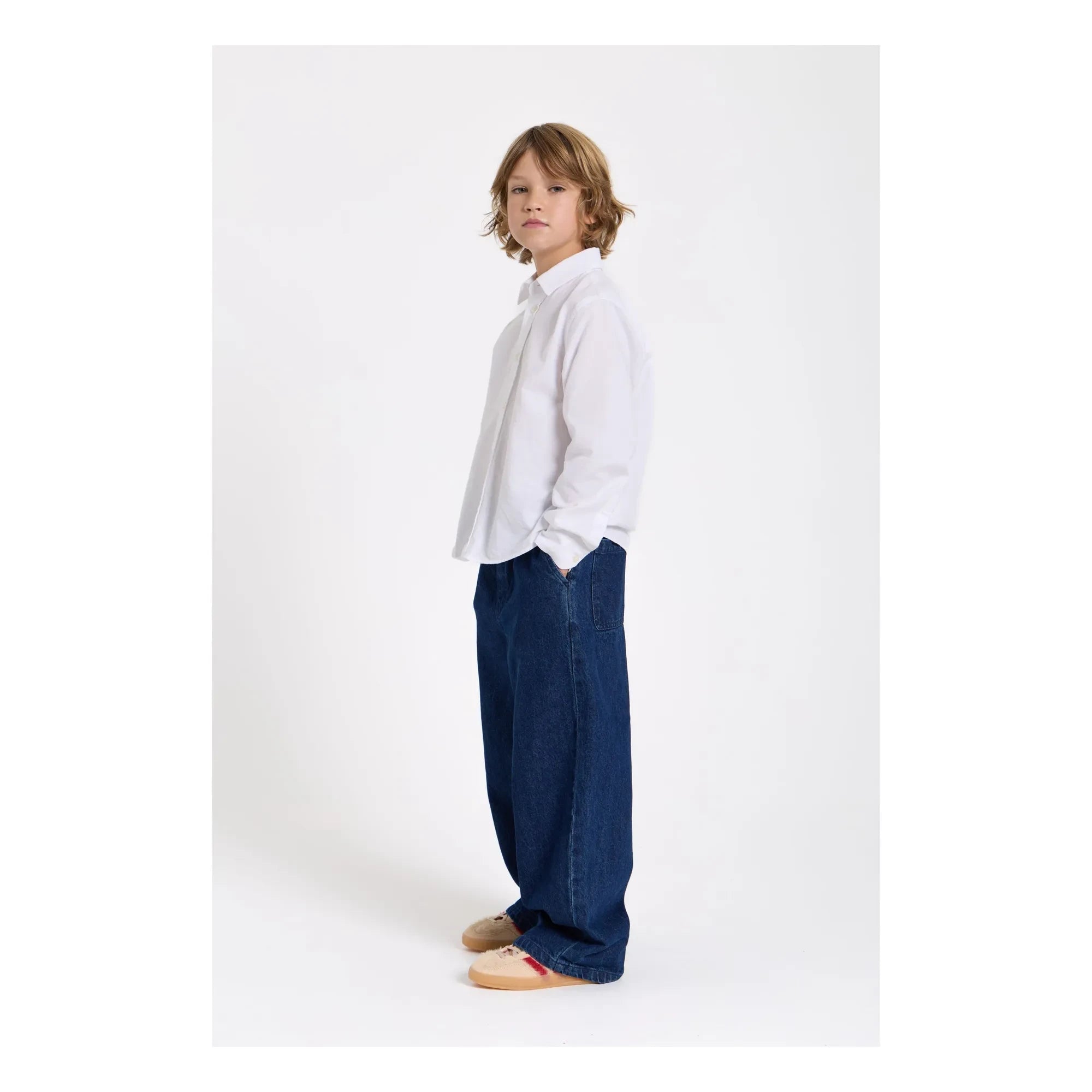 Smallable Kid - Wide Leg Burt Jeans | Raw Denim