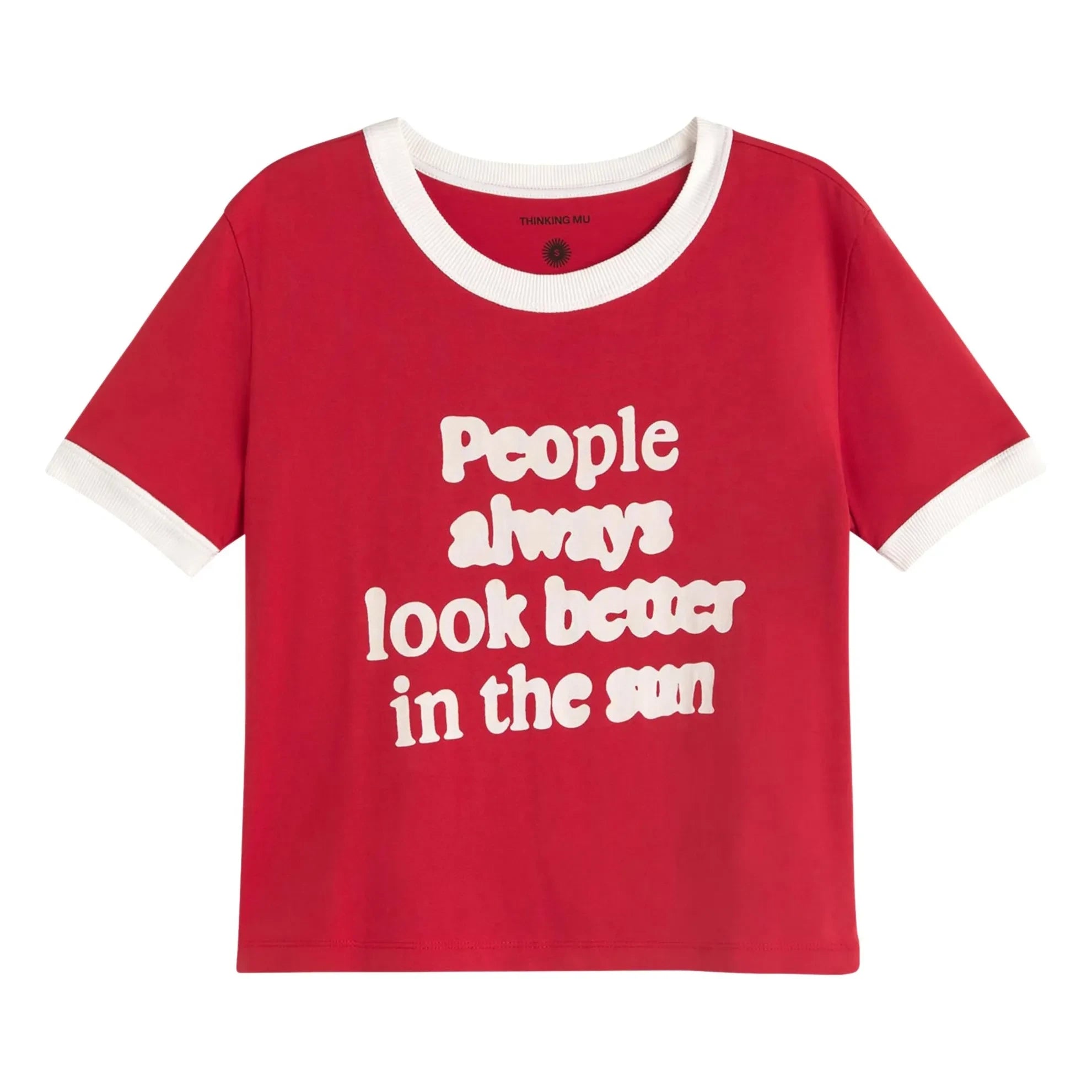 Thinking Mu - People Zowie Organic Cotton T-Shirt | Red