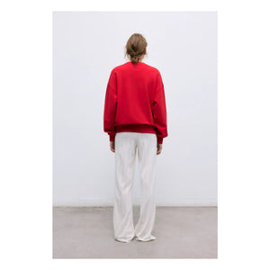 the new society - TNS Logo Cotton Sweatshirt | Red