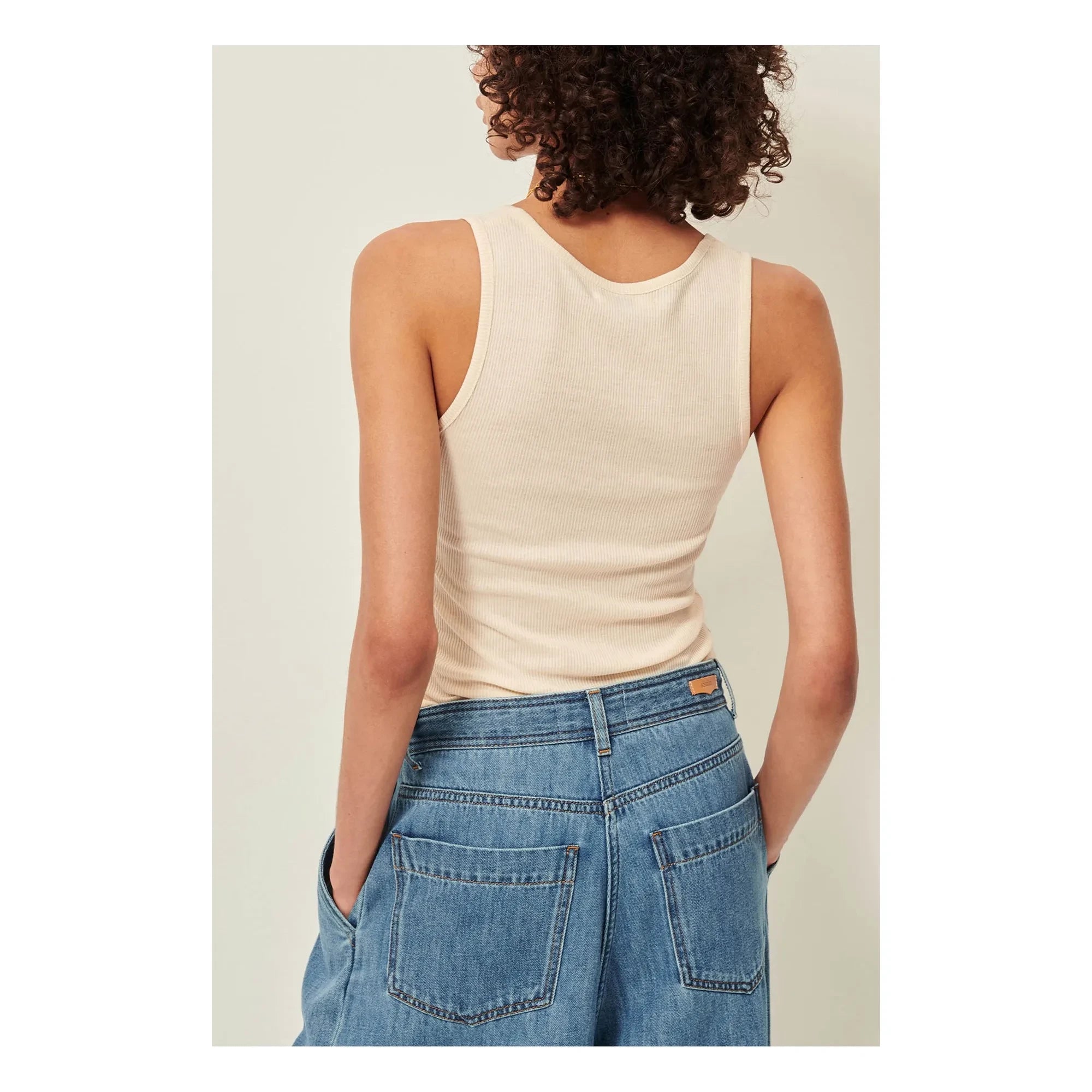 Sessùn - Camargo Strap Tank Top | Ecru