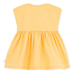 Petit Bateau - Sade Keten Elbise | Sarı