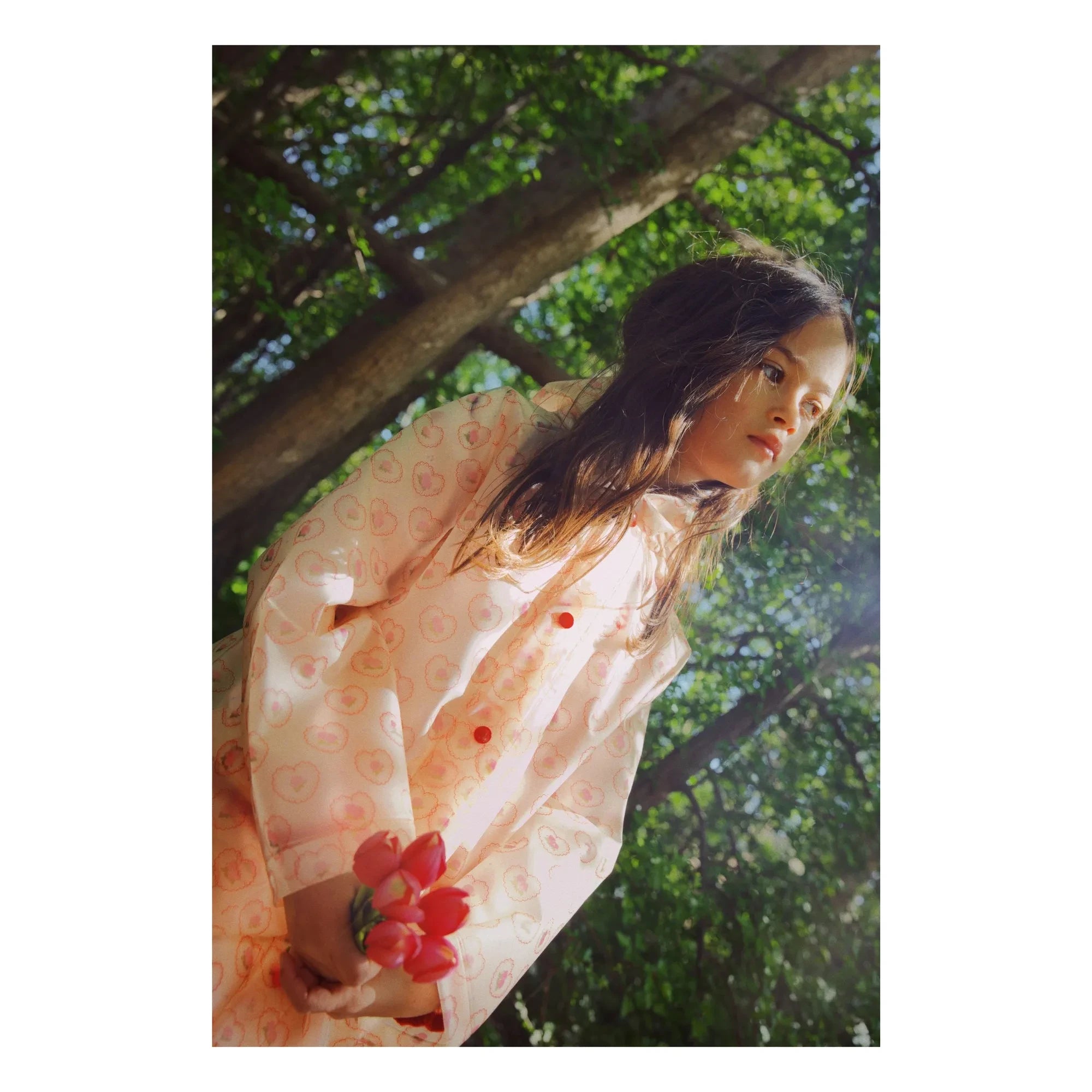 Flöss - Raincoat Iris Hearts | Pale Pink