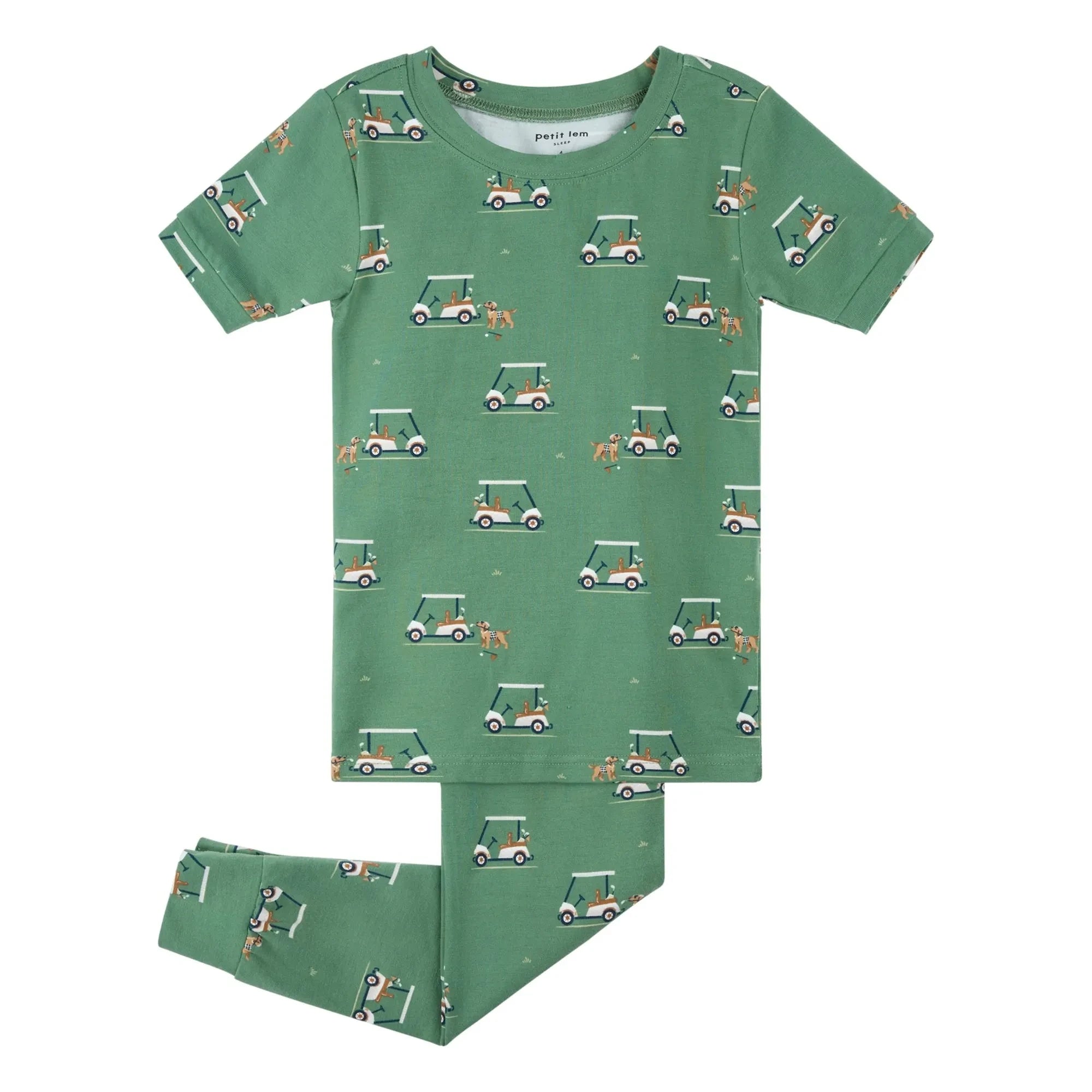 Petit Lem - Pyjama Golfettes Organic Cotton & Modal | Forest Green