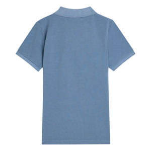 Scotch & Soda - Embroidered Logo Polo T-Shirt | Gray Blue
