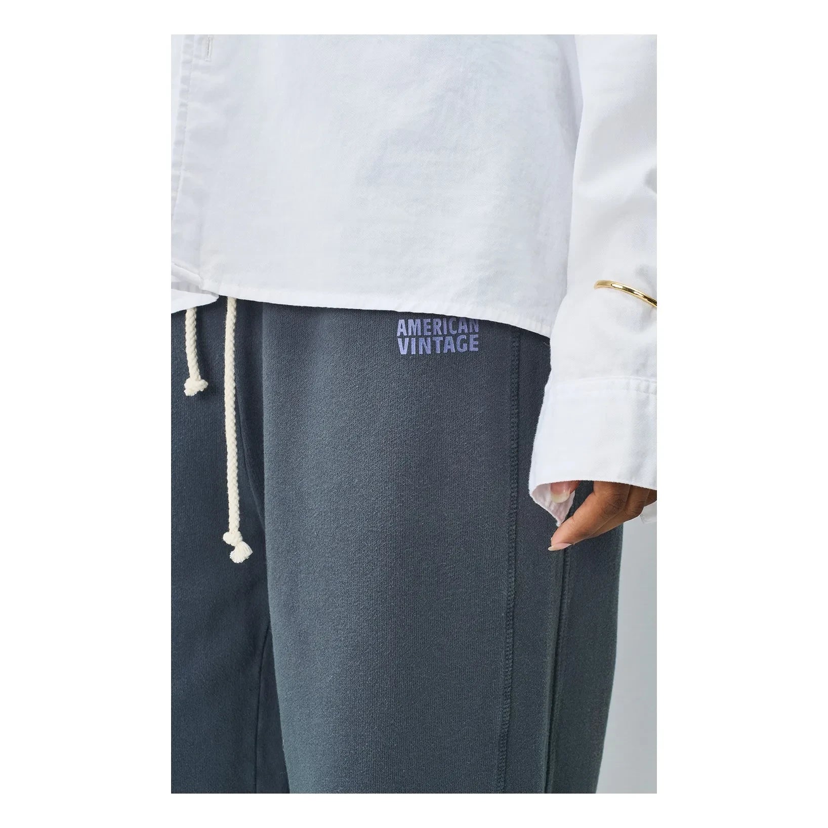 American Vintage - Izubird Pamuklu Jogger | Gri mavi
