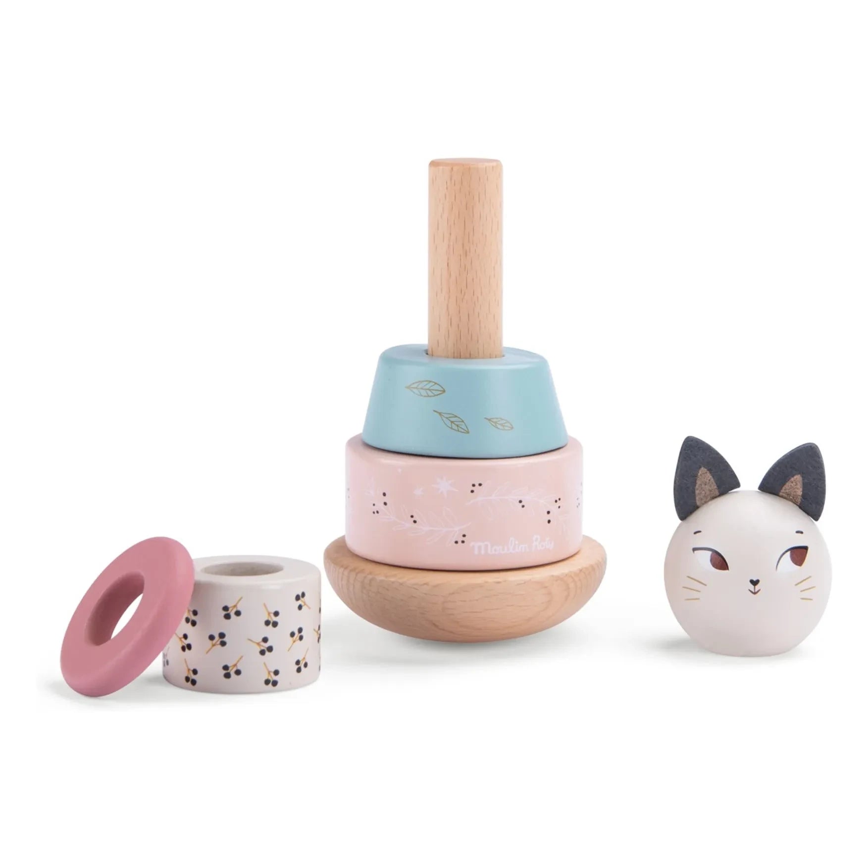 Moulin Roty - Stackable Cat Après la Pluie | Ecru