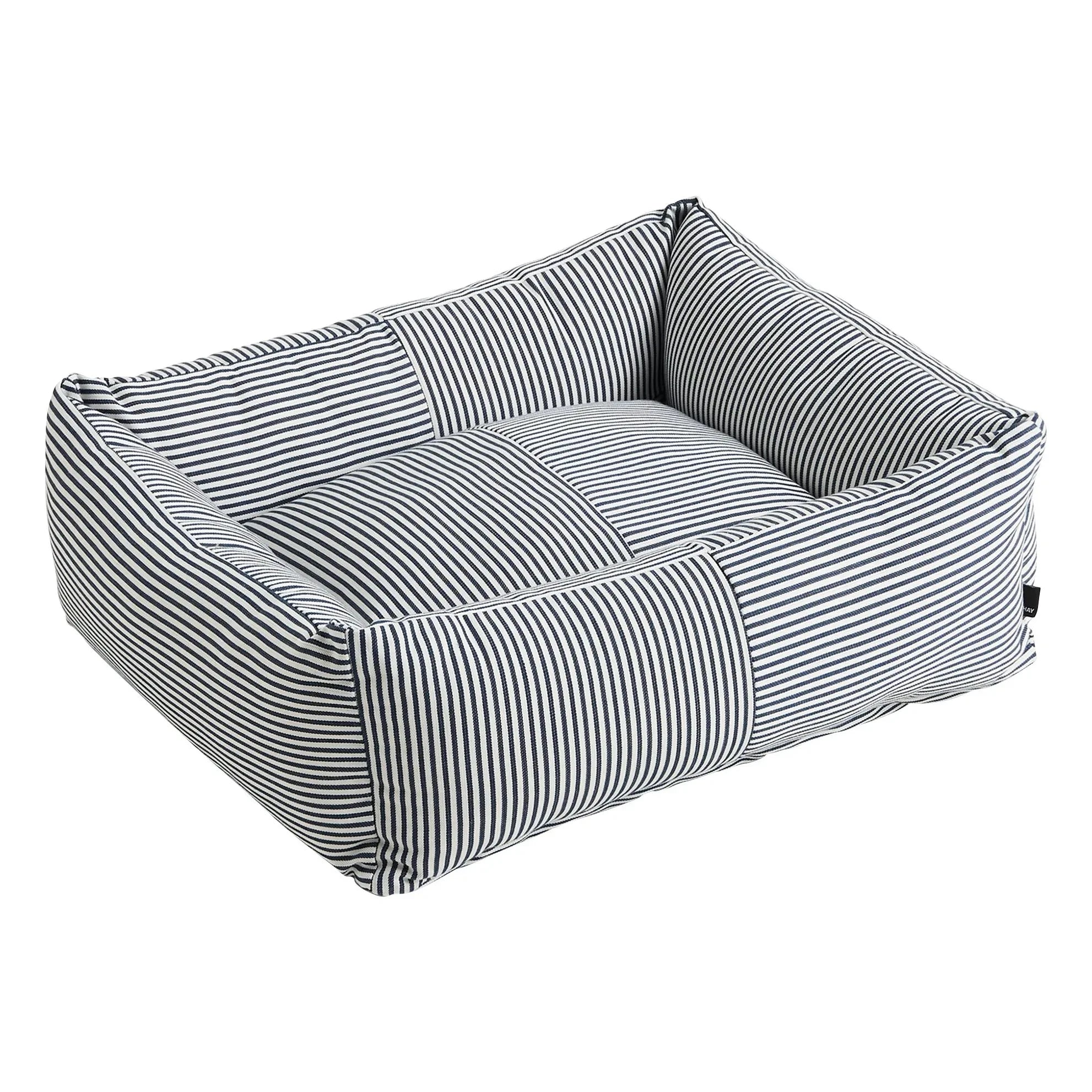 Hay - Striped Dog Bed | Blue