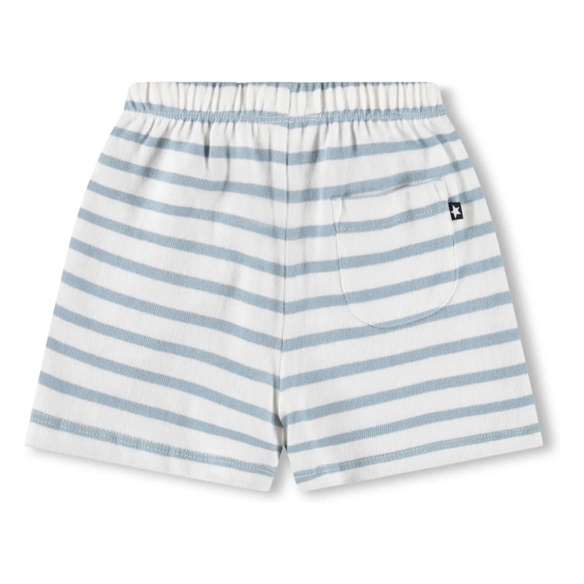 Molo - Skie Striped Organic Cotton Shorts | White