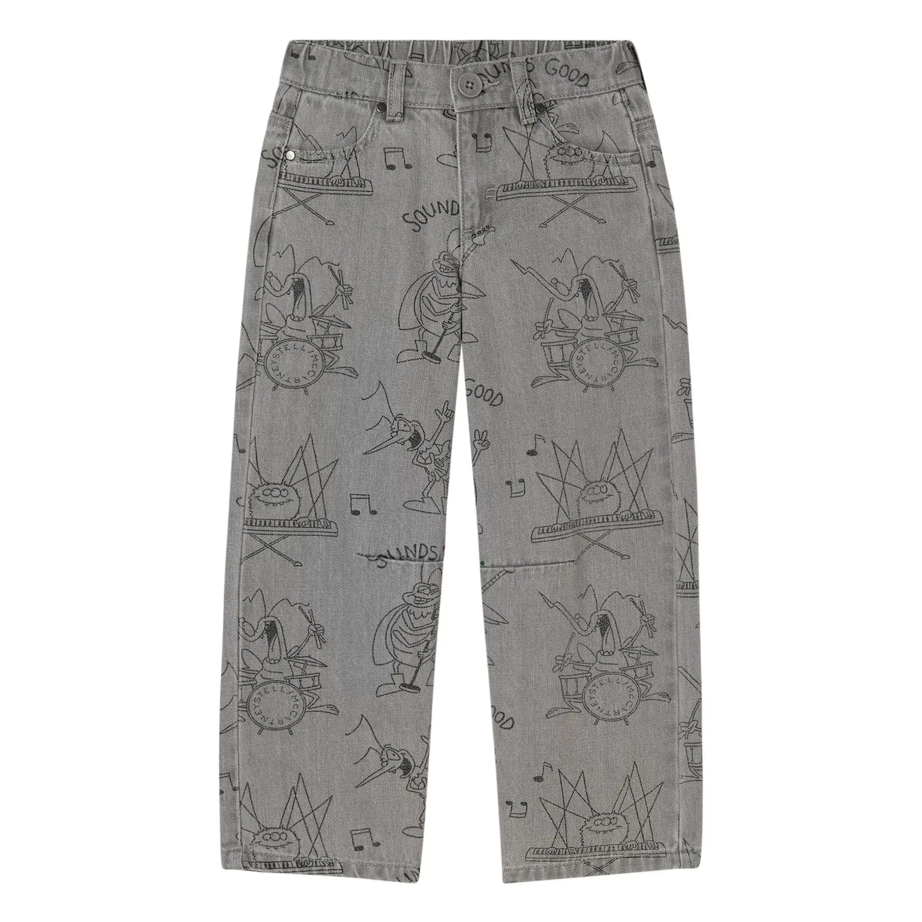Stella McCartney Kids - Organic Cotton Bug Jeans | Gray