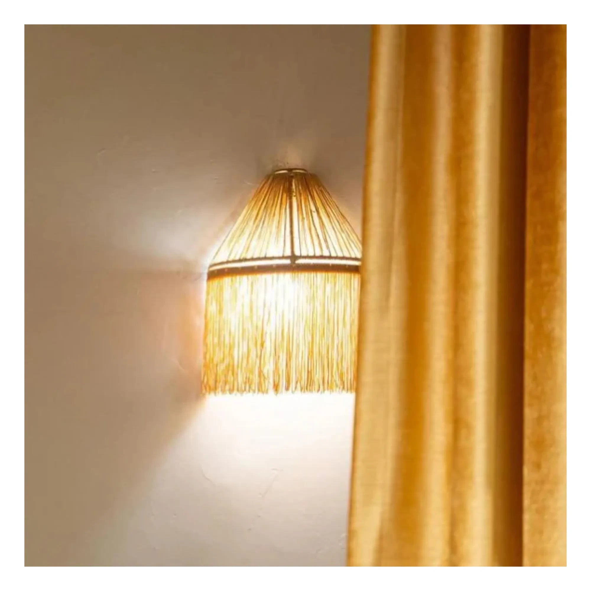 Honoré - Rattan Wall Lamp | Gold