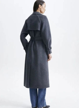 Vanessa Bruno - Faro Wool Coat | Speckled charcoal gray