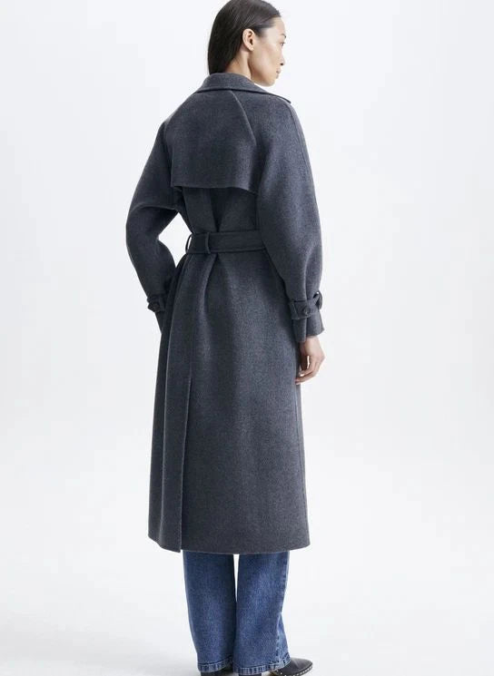 Vanessa Bruno - Faro Wool Coat | Speckled charcoal gray