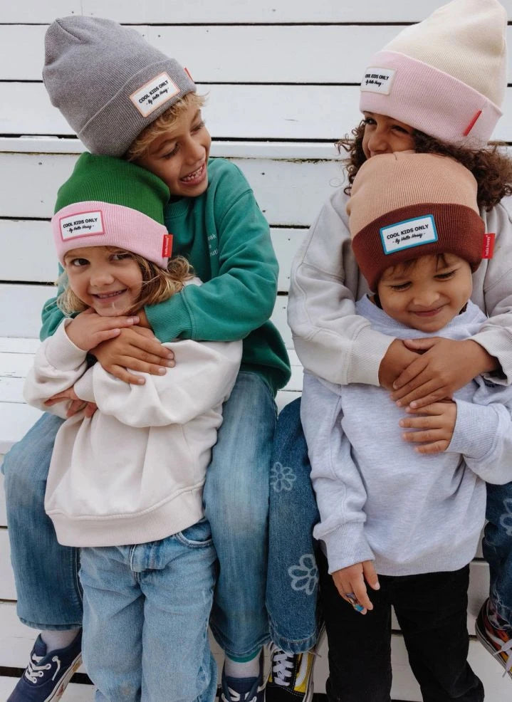 Hello Hossy - Urban Color Block organic cotton beanie | Brown