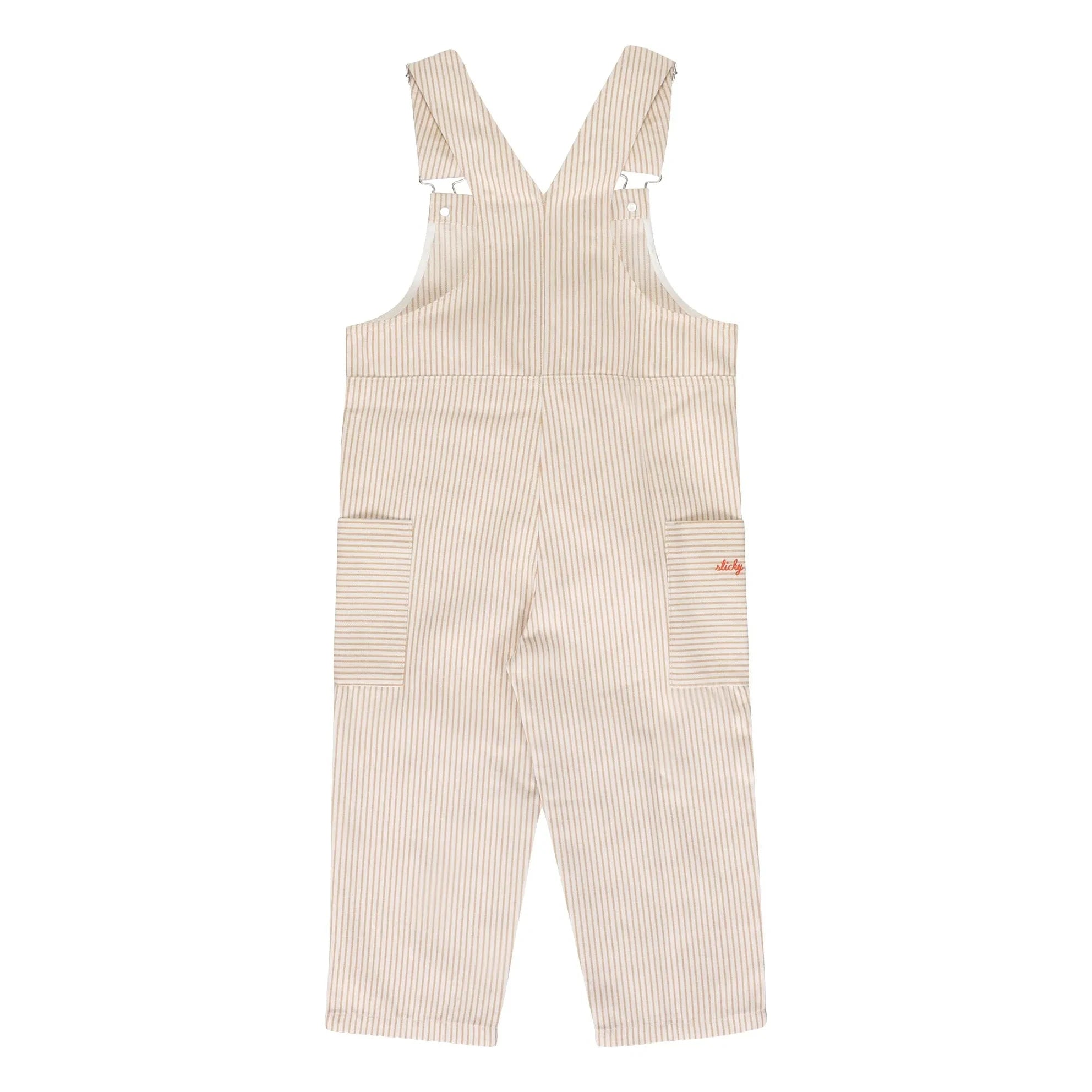 Sticky Lemon - Striped Lemon Salopet | White