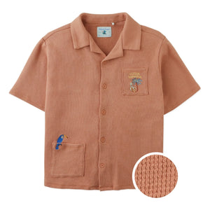 Gingersnaps - Tommy Toucan Waffle Shirt | Brown