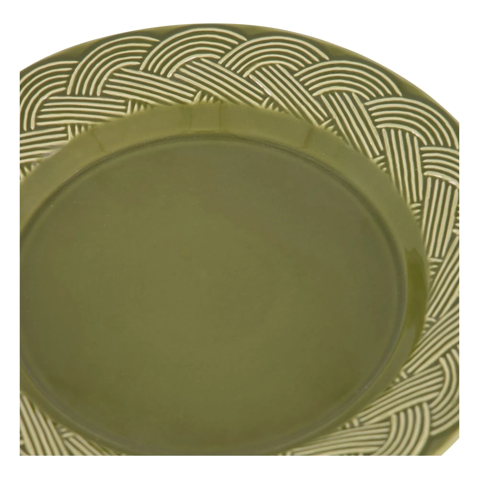 House of Capricorn - Wicker Dinner Plate | Green
