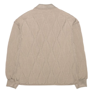 Smallable Kid - Wooly Quilted Bomber Jacket | Taupe Grey