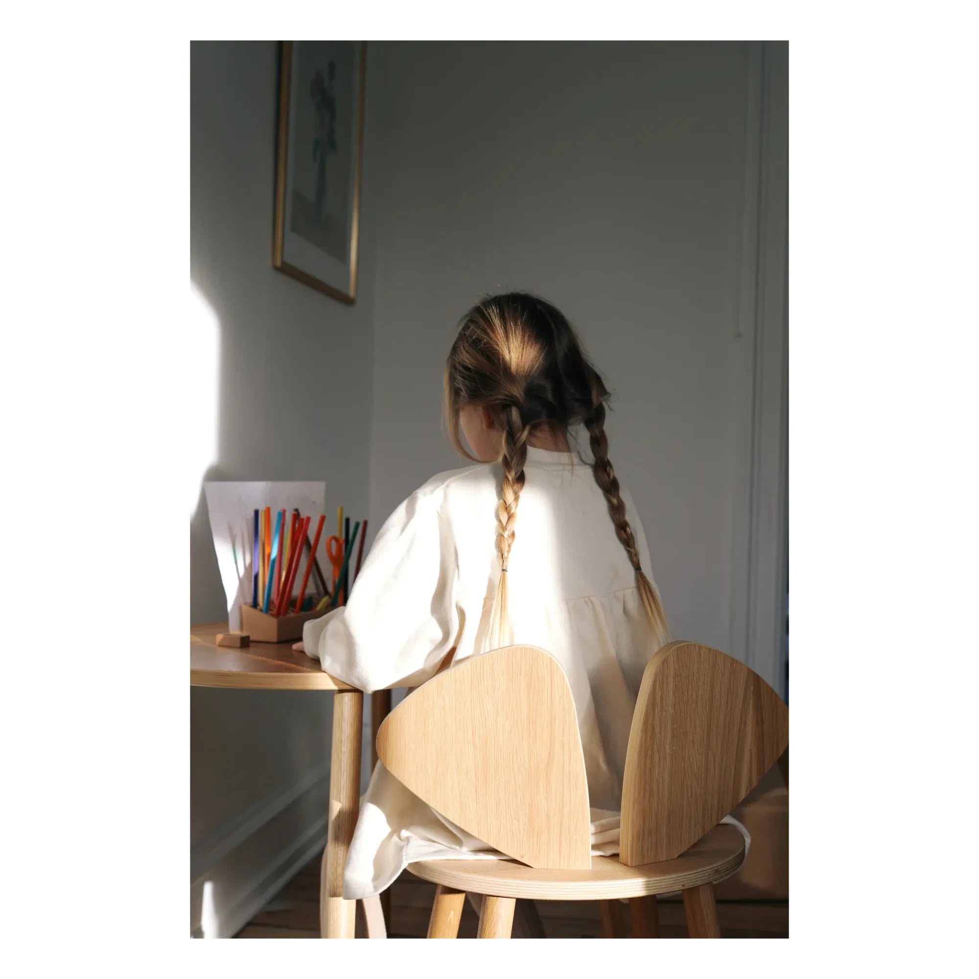 Nofred - Oak School Desk and Mouse Chair | Oak