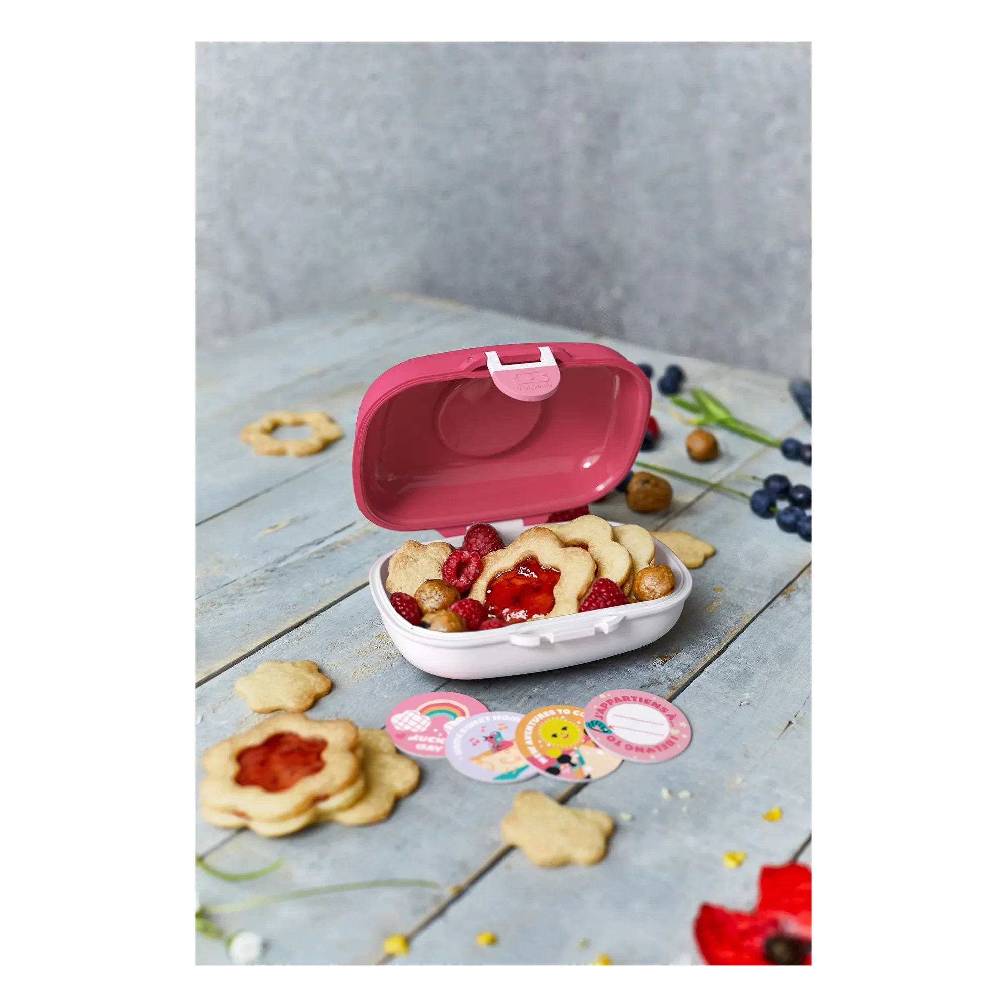 Monbento - MB Gram Oiseaux Snack Box | Pink