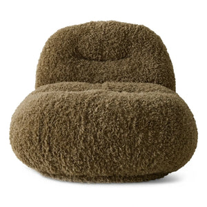 HKliving - Meloa Lounge Armchair | Charcoal Brown