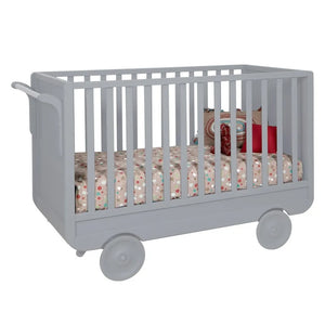 Laurette - Adjustable Trolley Crib 60 x 120 cm | Gray