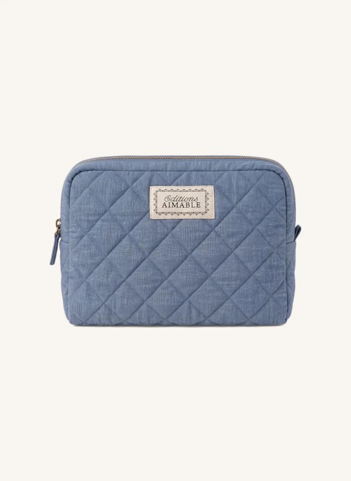 Editions Aimable - Toscana cosmetic bag | Blue Chambray