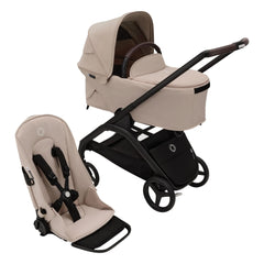 Bugaboo - Bugaboo Dragonfly Urban Stroller complete black chassis | Taupe brown