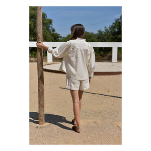 Marlot Paris - Dahlia Seersucker Blouse - Women's Collection | Ivory