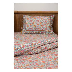 Louise Misha - Nicole Organic Cotton Elastic Fitted Sheet | Orange
