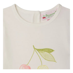 Bonpoint - Cira Cherry Organic Cotton T-Shirt | Cream