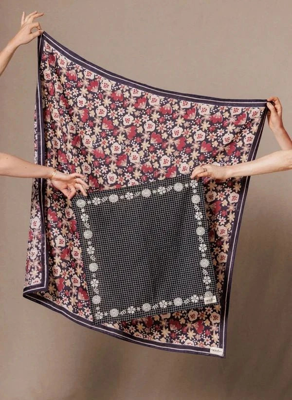 Apaches - Fayara Small Checked Scarf | Purple