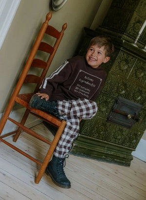 Fliink - Cody Checkered Pants | Brown