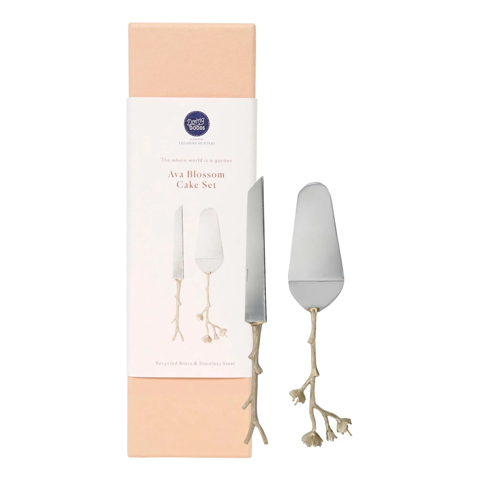 Doing Goods - Ava Blossom Cutlery Set - 2-piece | Gold