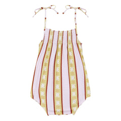birinit - Caspe Baby Floral Striped Swimsuit | Light Pink