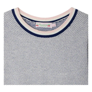 Bonpoint - Fine Knit T-shirt Limette Organic Cotton | Blue