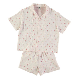 Risu Risu - Karpuz Organik Pamuklu Pijama | Ekru