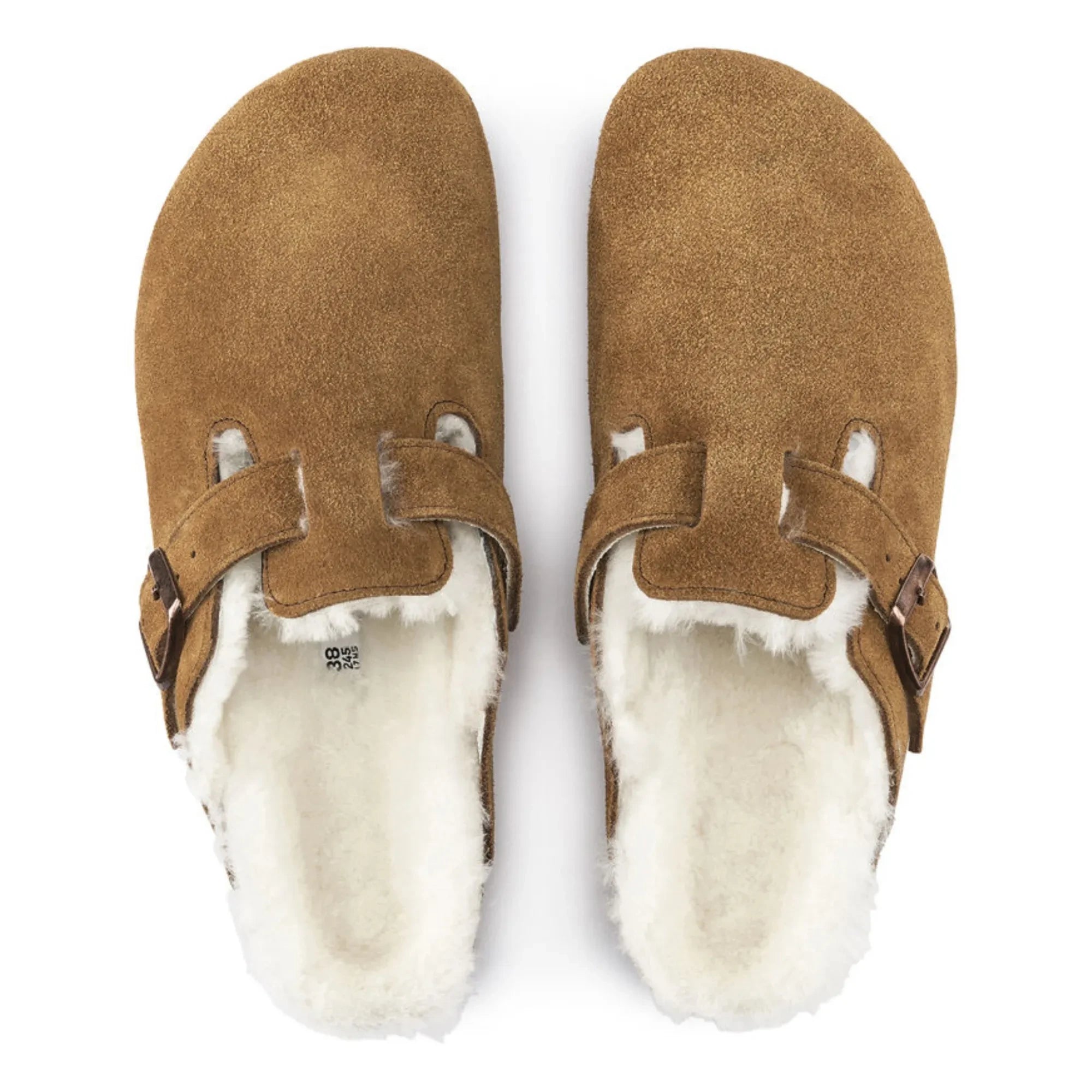 BIRKENSTOCK - Boston Shearling Slides - Adult Collection | Caramel