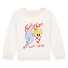Bonton - Smily Fish sweatshirt | Ekru