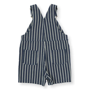 Goldie + Ace - Striped Short Salopette | Dark Blue