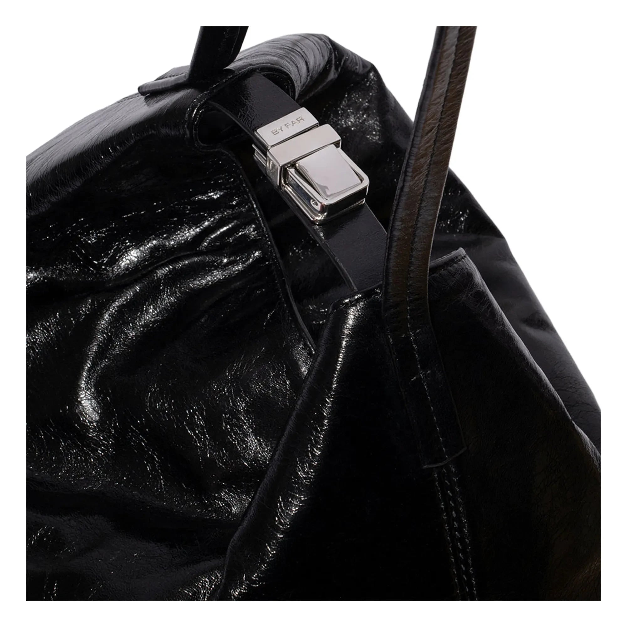 BY FAR - Bea Textured Leather Bag | Black