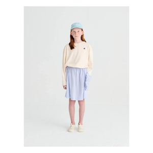 True Artist - No.7 Striped Seersucker Skirt | Blue