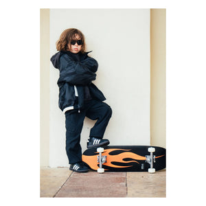 Mino Skateboards - Sunny Flame Skateboard | Black