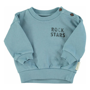 Piupiuchick - Rock Stars organik pamuklu sweatshirt | Mavi