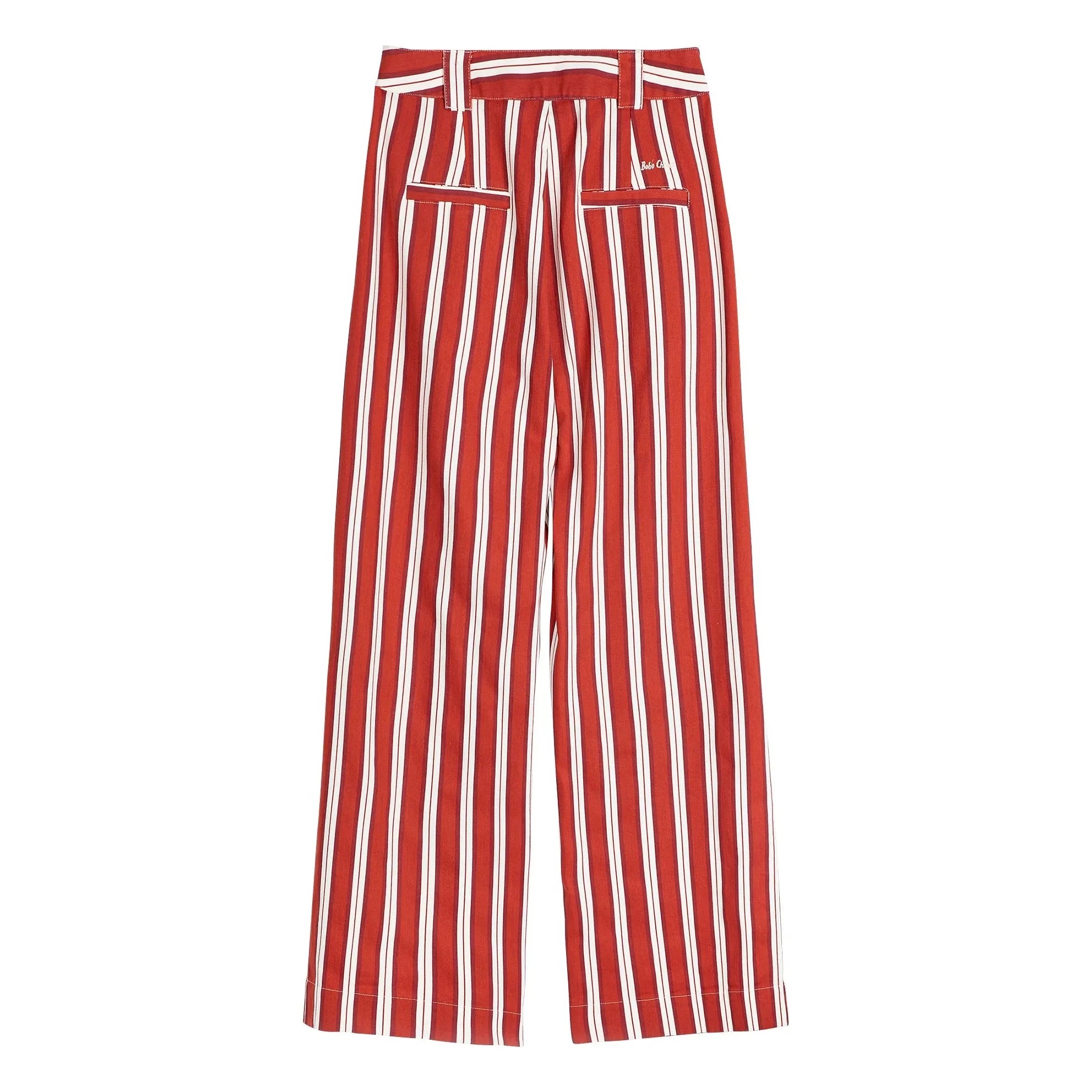 Bobo Choses - Cotton Striped Pants | Red