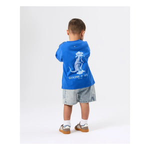 Goldie + Ace - Striped Denim Shorts | Blue