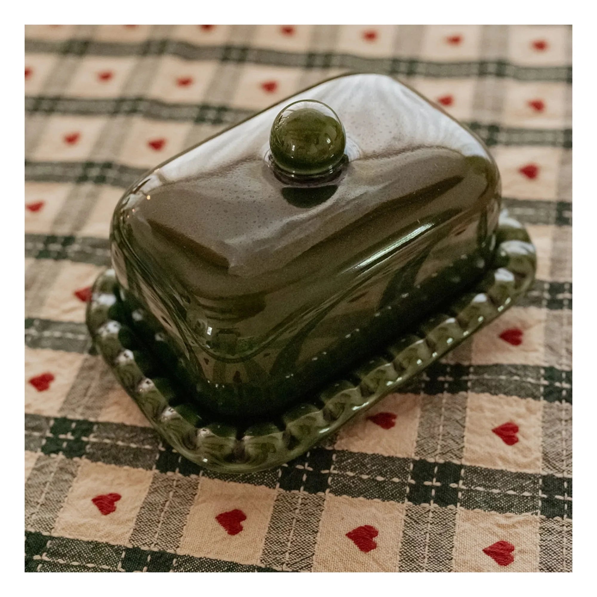 Denise - Olaf Butter Dish | Dark Green