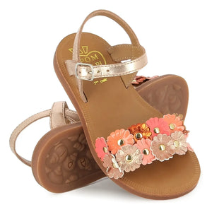 Pom d'Api - Plagette Multi Flo sandals | Copper red