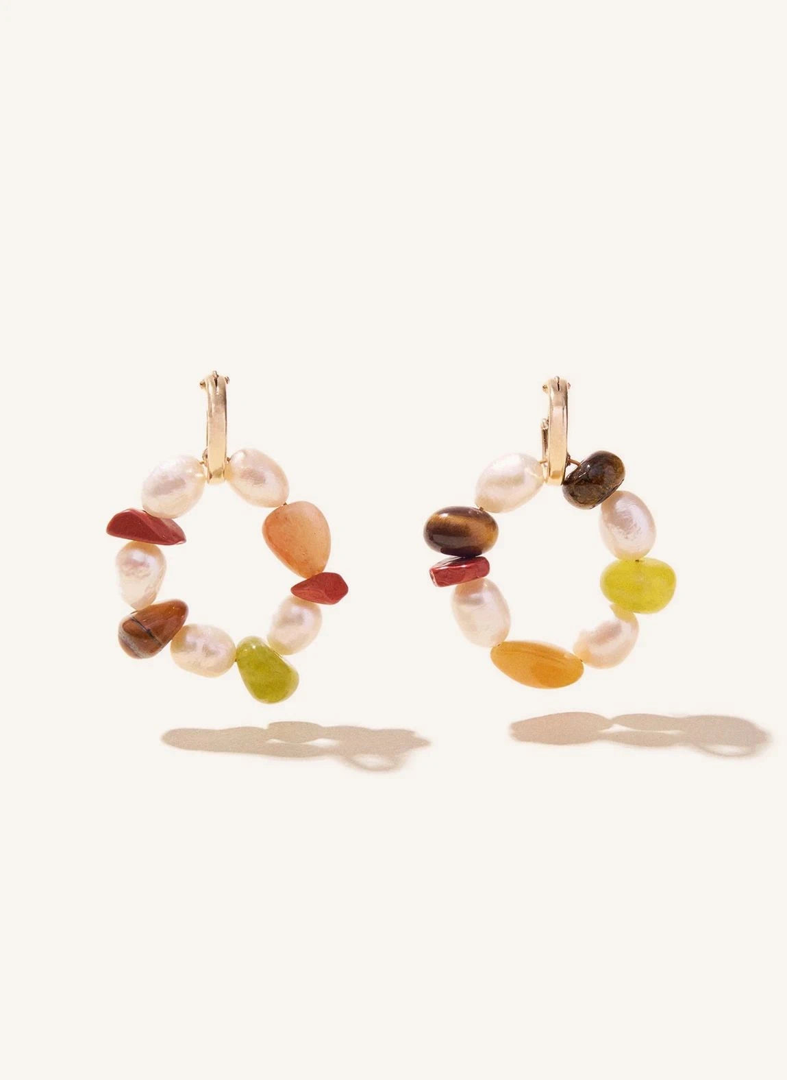 Camille Colette Studio - Gaia Round Hoop Earrings | Multicolor